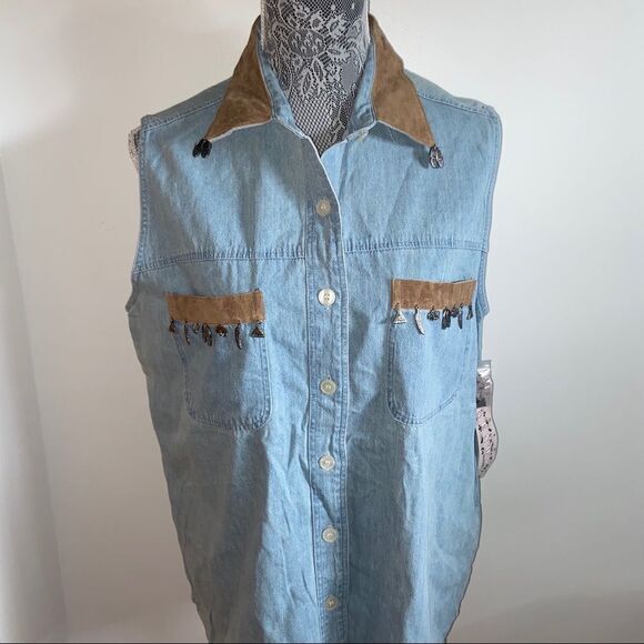 Vintage Country Legends Western style Jean button up top - NWT - Picture 2 of 8